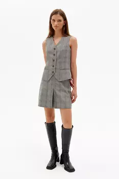 Юбка мини со складкой