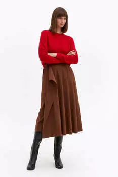 Юбка на запахе со складками