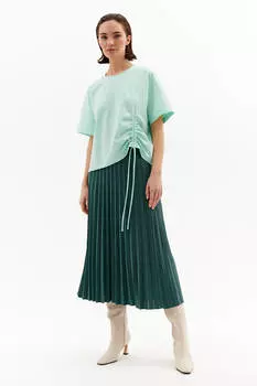 Юбка плиссе в рубчик