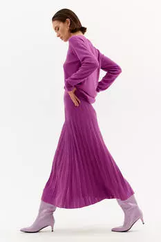 Юбка плиссе в рубчик