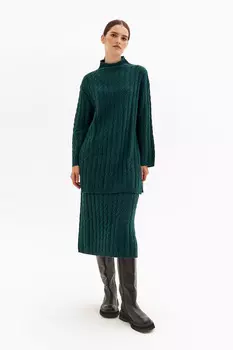 Юбка прямая с косами