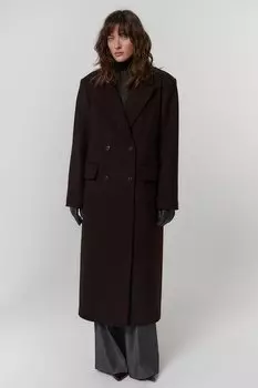 Пальто утепленное из итальянской шерсти