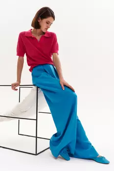 Поло вафельная вязка