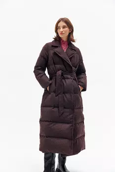 Пуховик классический с лацканами