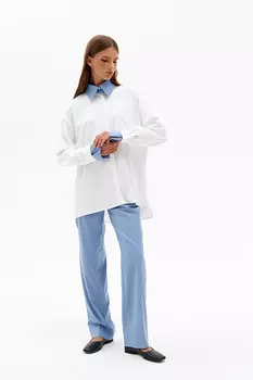 Рубашка с отстегивающимися воротником и манжетами