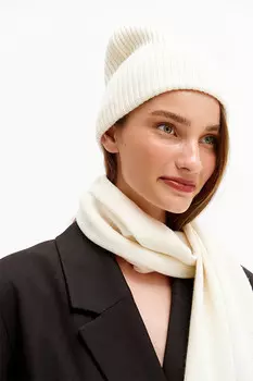 Шарф гладкой вязки