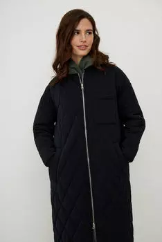 Стеганое полупальто удлиненное