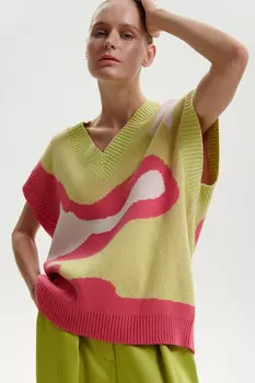 Трикотажный жилет с узором