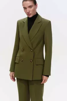 Жакет приталенный двубортный