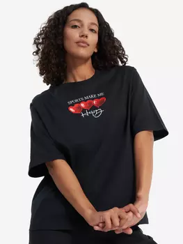 Футболка женская оверсайз, Черный
