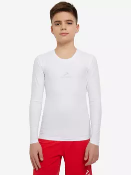 Лонгслив компрессионный для мальчиков Protect, Белый