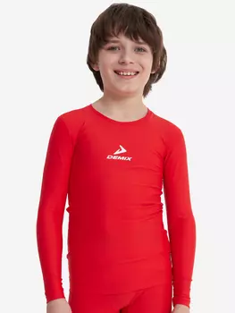 Лонгслив компрессионный для мальчиков Protect, Красный