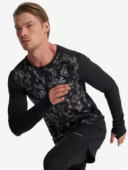 Лонгслив мужской SpeedRun Running GFX Mesh, Черный