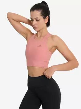 Топ бра спортивный HighFlow Yoga Longline, Розовый