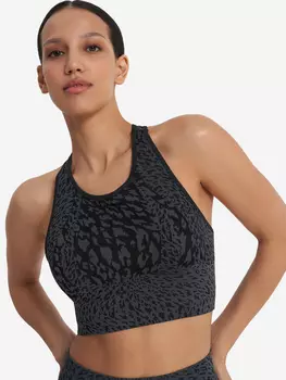 Спортивный топ бра Highflow Seamless, Черный