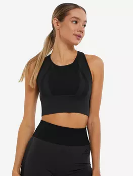 Спортивный топ бра HighFlow Seamless Longline, Черный