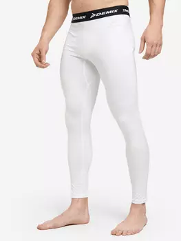 Тайтсы компрессионные мужские, Белый