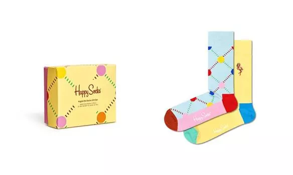 Набор носков Happy socks 2-Pack Argyle Dot Socks Gift Set XARD02