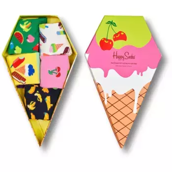 Набор носков Happy socks Ice Cream &amp; Fruit Socks Gift Set XKICF44