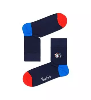 Носки Happy socks Embroidery Tiger Half Crew Sock BETI13
