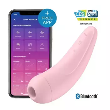 Вакуумный стимулятор Satisfyer Curvy 2+, розовый
