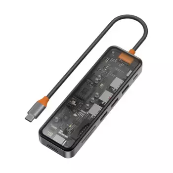 Адаптер Wiwu Cyber HUB USB-C 7 в 1 на 3xUSB 3.0/SD/TF (3.0)/HDMI (4K30)/PD (CB007) (Gray)