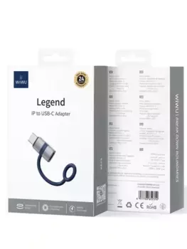Адаптер WIWU Legend Lightning to USB-C (Wi-C052) (Space Gray)
