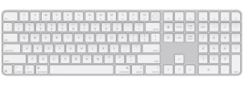 Беспроводная клавиатура Apple Magic Keyboard with Touch ID and Numeric Keypad (USB–C) (White) (MXK73)