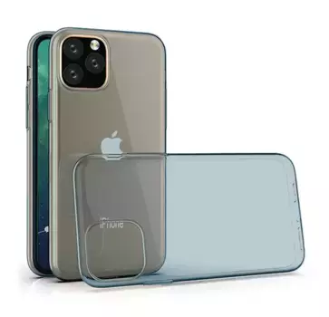 Чехол-накладка для Apple iPhone 11 Pro силиконовый (прозрачо-синий)