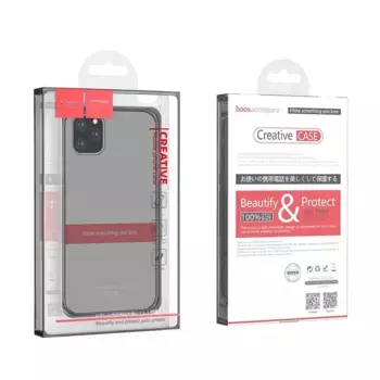 Чехол-накладка Hoco Thin Series high transparent PP для iPhone 12 Pro Max силикон (прозрачно-черный)