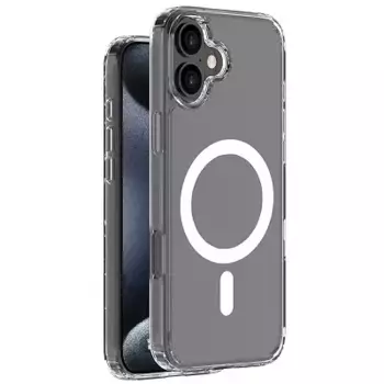 Чехол-накладка Kzdoo Mag Guardian Magsafe для iPhone 16 Plus силиконовый (прозрачный)