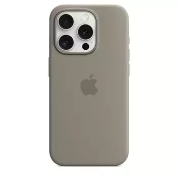 Чехол-накладка Silicone Case with MagSafe для iPhone 15 Pro Max силиконовый (серый)