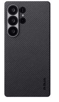 Чехол PITAKA Ultra-Slim Case для Samsung Galaxy S25 Ultra карбоновый (арамид) черно-серый в полоску