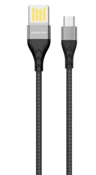 Кабель Borofone BU11 2.4A (USB) на (Micro-USB) 1.2m (черный)
