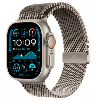 Ремешок Apple для Watch Ultra 49mm Natural Titanium Milanese Loop (L) (MXKE3)