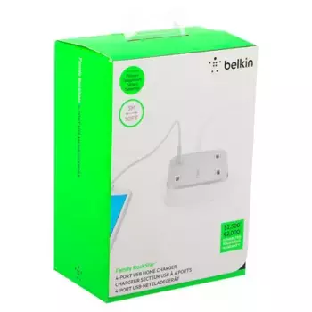 Сетевое зарядное устройство Belkin 4xUSB Charger 26W 2,4 А (White)