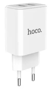 Сетевое зарядное устройство Hoco (C62A) Victoria 2хUSB PD 10W (белый)