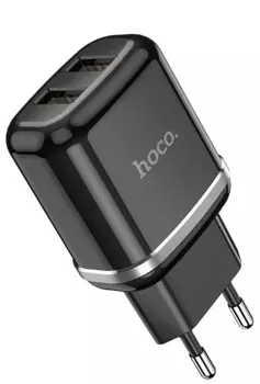 Сетевое зарядное устройство Hoco (N4) Aspiring 2xUSB 2.4A (черный)