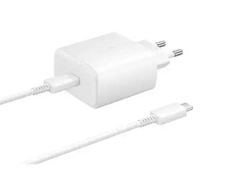 Сетевое зарядное устройство Samsung Super Fast Charger USB Type-C 45W + Cable Type-C (белый)