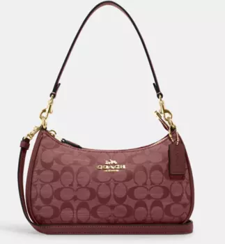 Сумка COACH Teri Shoulder Bag In Signature Chambray CH139 (10016957JAX) (Wine Multii)
