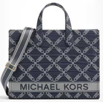 Сумка Michael Kors Gigi Tote bag cotton (30S3G3GT7J) (Navy 407)