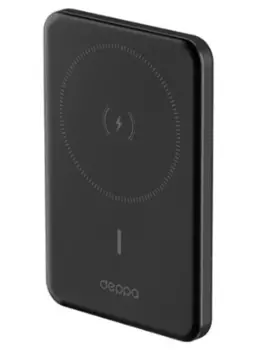 Внешний аккумулятор Deppa NRG MagSafe 5000mAh 15W/LED дисплей (33690) (серый)