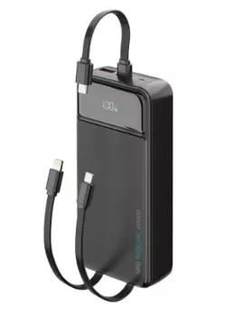 Внешний аккумулятор Deppa NRG Turbo V4C 20000mAh 22.5W/LED дисплей (33689) (черный)