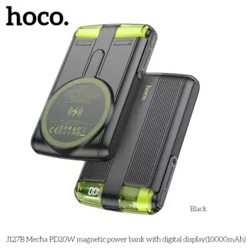 Внешний аккумулятор Hoco J127B Mecha MagSafe 10000mAh Type-C (черный)