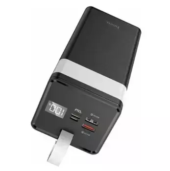 Внешний аккумулятор Hoco J86 40000mAh Micro USB/2xType-C/2xUSB/LED-фонарик (черный)