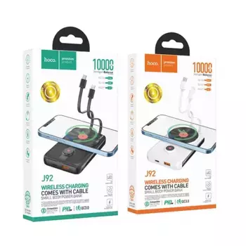 Внешний аккумулятор HOCO (J92) Path 10000mAh (PD3.0/QC3.0/FCP/AFC) (белый)