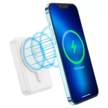 Внешний аккумулятор Hoco Q11 Expressar MagSafe 3в1 10000mAh USB Type-C (белый)