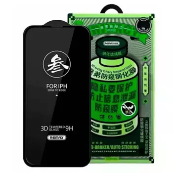 Защитное стекло Remax Privacy Tempered Glass 3D 9H для Apple iPhone 15 Plus/16 Plus антибликовое (черная рамка)