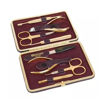 Маникюрный набор 8 предметов "Баклажановая" DEWAL