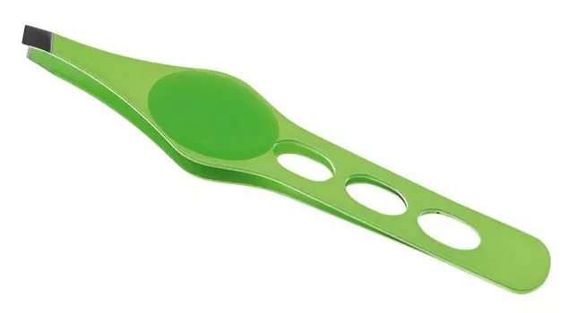 Пинцет косметический зеленый DEWAL BEAUTY